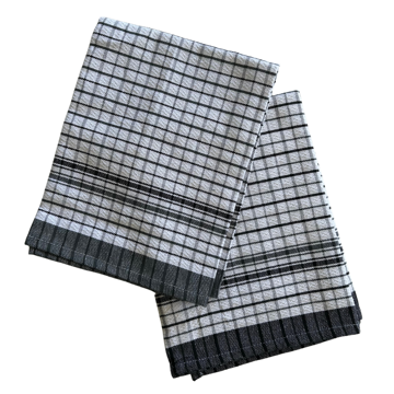 Picture of Fast Dry Tea Towels - Black/Grey Combo