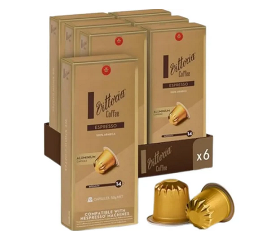 Picture of Vittoria Coffee Espresso Capsules Aluminium 6 Packs/10 Pods